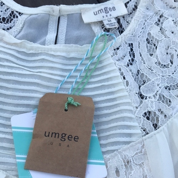 Nwt Umgee Beautiful Ivory Dress Size Med - Picture 2 of 5